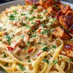 Creamy Cajun Chicken Linguine with Spicy Garlic Cheese Sauce