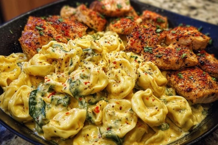 Creamy Cajun Chicken Tortellini in Velveeta Garlic Cheese Sauce