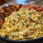 Creamy Velveeta Chicken Fettuccine with Garlic Cheese Sauce