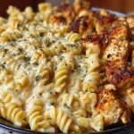 Creamy Velveeta Chicken Rotini Pasta with Mozzarella Garlic Cheese Sauce