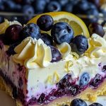 No-Bake Lemon dazzling Blueberry cream Cake