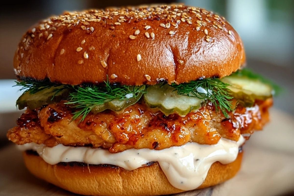 Spicy Chicken Sandwich with Creamy Homemade Sauce