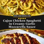 Cajun Chicken Spaghetti in Creamy Garlic Mozzarella Sauce Pin