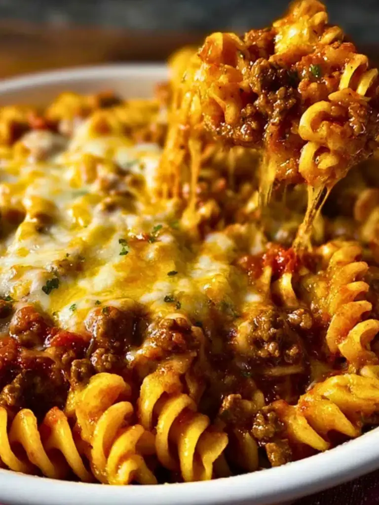 Cheesy Velveeta Rotini with Italian Beef Marinara 2