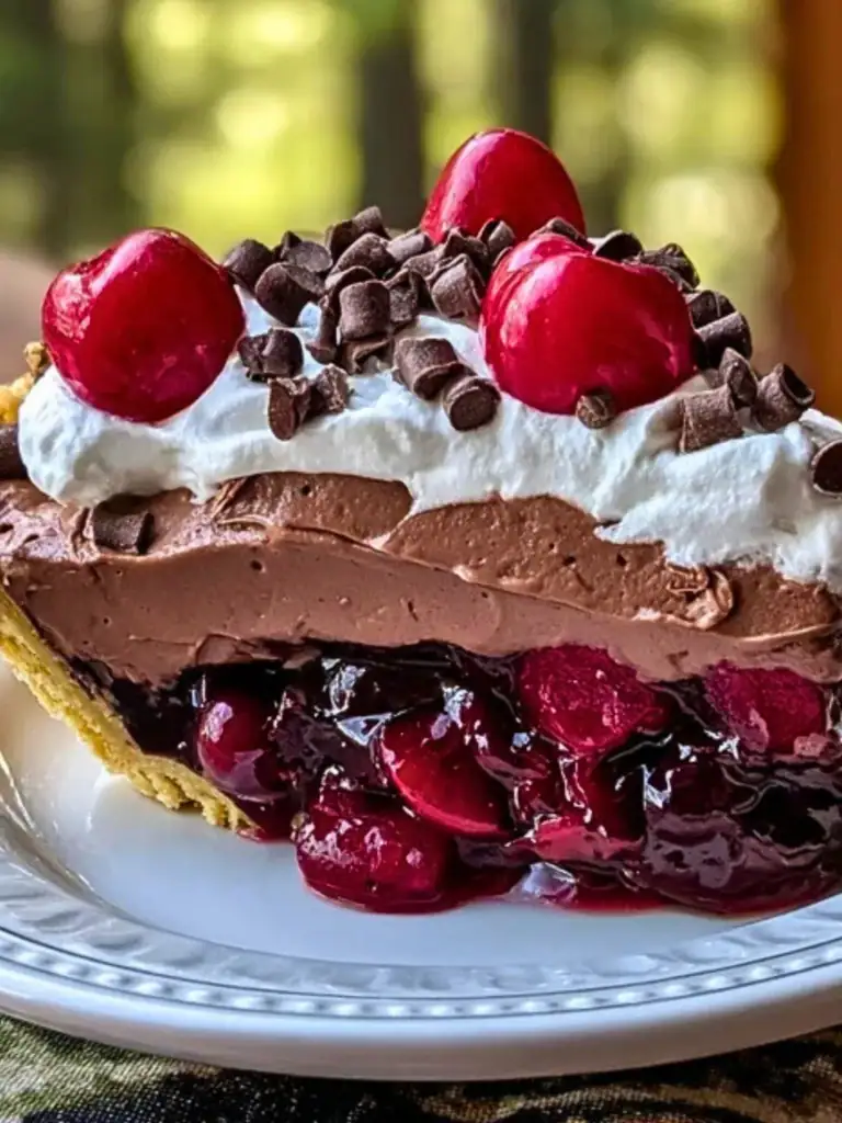 Chocolate Cherry Cream Pie 2