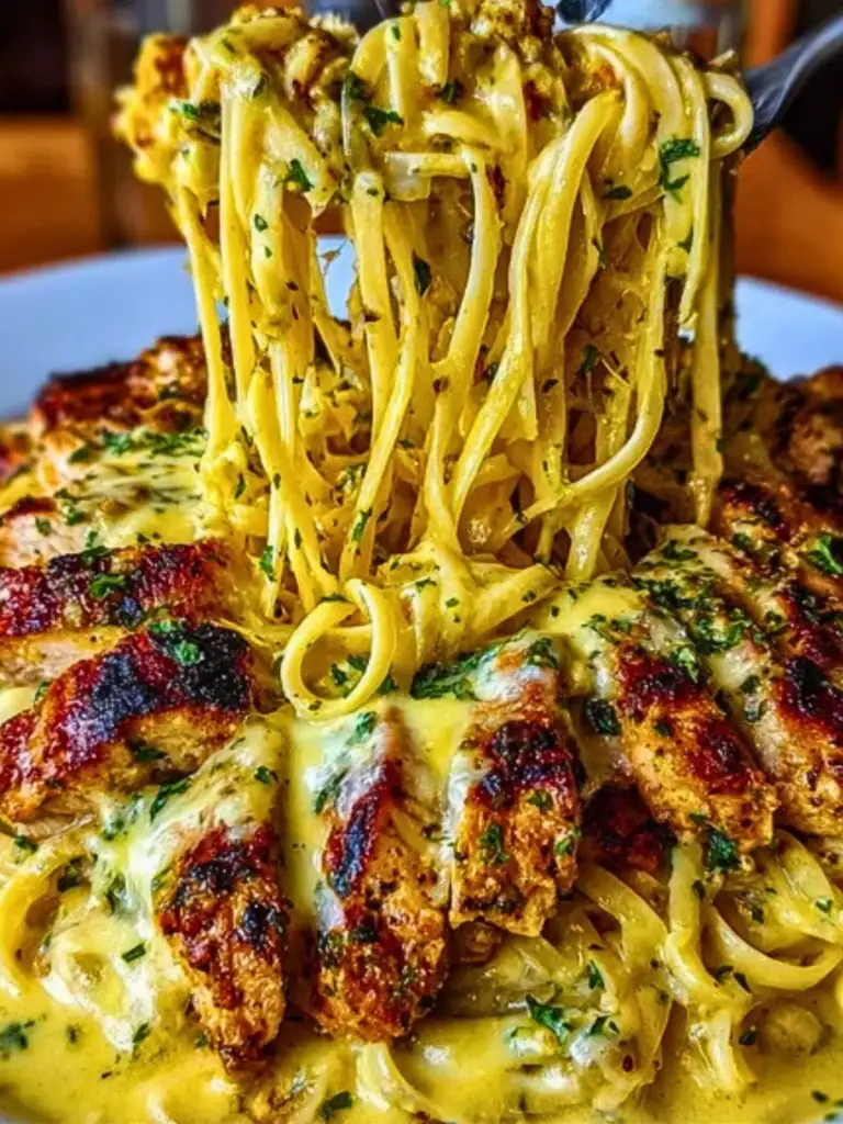 Creamy Cajun Chicken Linguine with Garlic Mozzarella Sauce 2