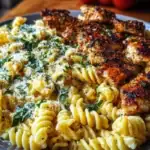 Creamy Parmesan Rotini with Cajun Garlic Butter Chicken 1