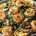 Creamy Spinach Mushroom Shrimp Shells 1
