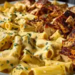 Creamy Velveeta Chicken Rigatoni with Mozzarella Garlic Sauce 1
