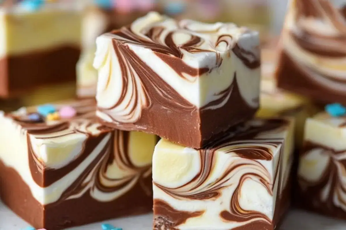 Easy Marshmallow Swirl Fudge 1