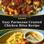 Easy Parmesan Crusted Chicken Bites Recipe Pin