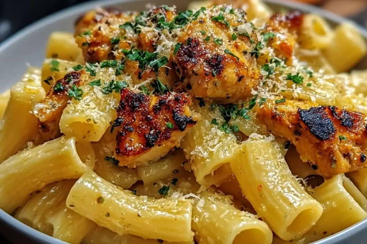 Garlic Butter Chicken with Rigatoni and Parmesan 1