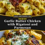Garlic Butter Chicken with Rigatoni and Parmesan Pin
