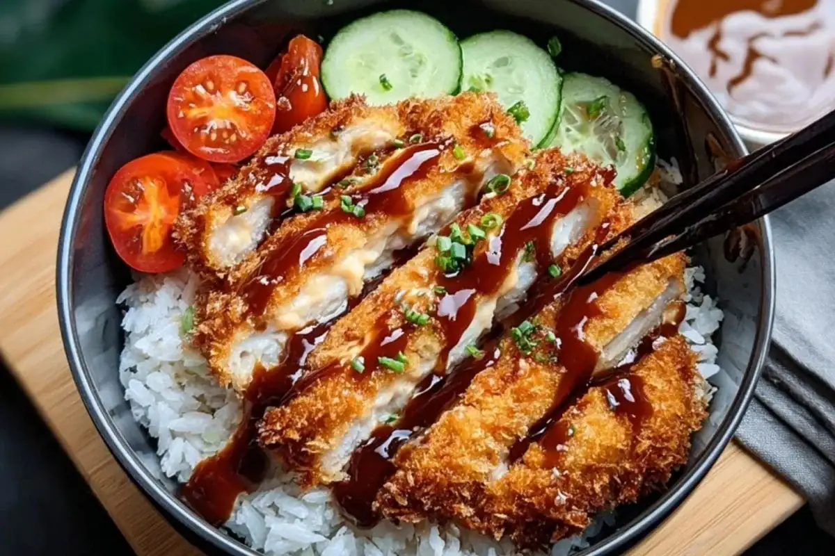 Japanese Katsu Bowls with Tonkatsu Sauce 1