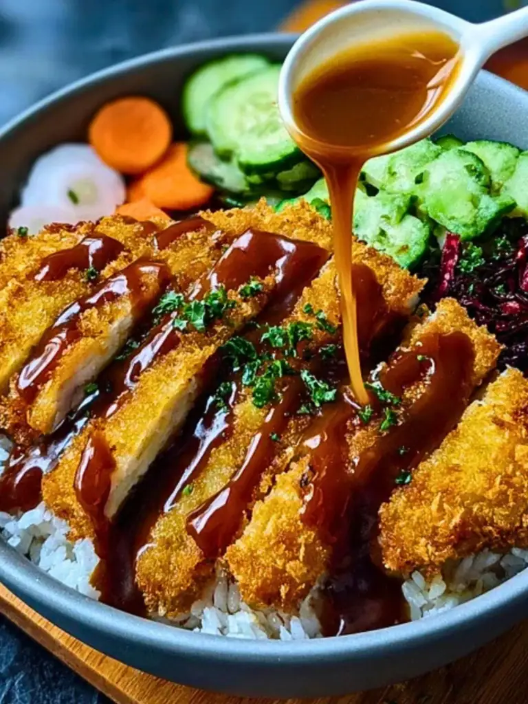 Japanese Katsu Bowls with Tonkatsu Sauce 2