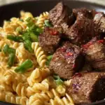 One-Pan Steak Bites & Cheesy Garlic Butter Noodles 1