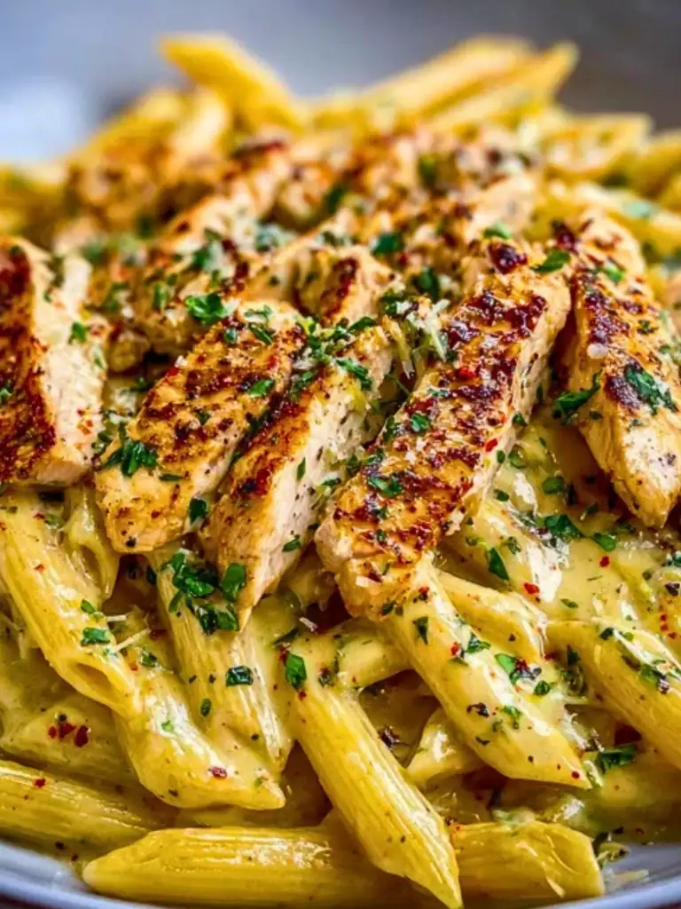 One Pot Creamy Garlic Parmesan Chicken Penne 2