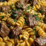 One-Pot Creamy Spicy Garlic Butter Steak & Pasta 1