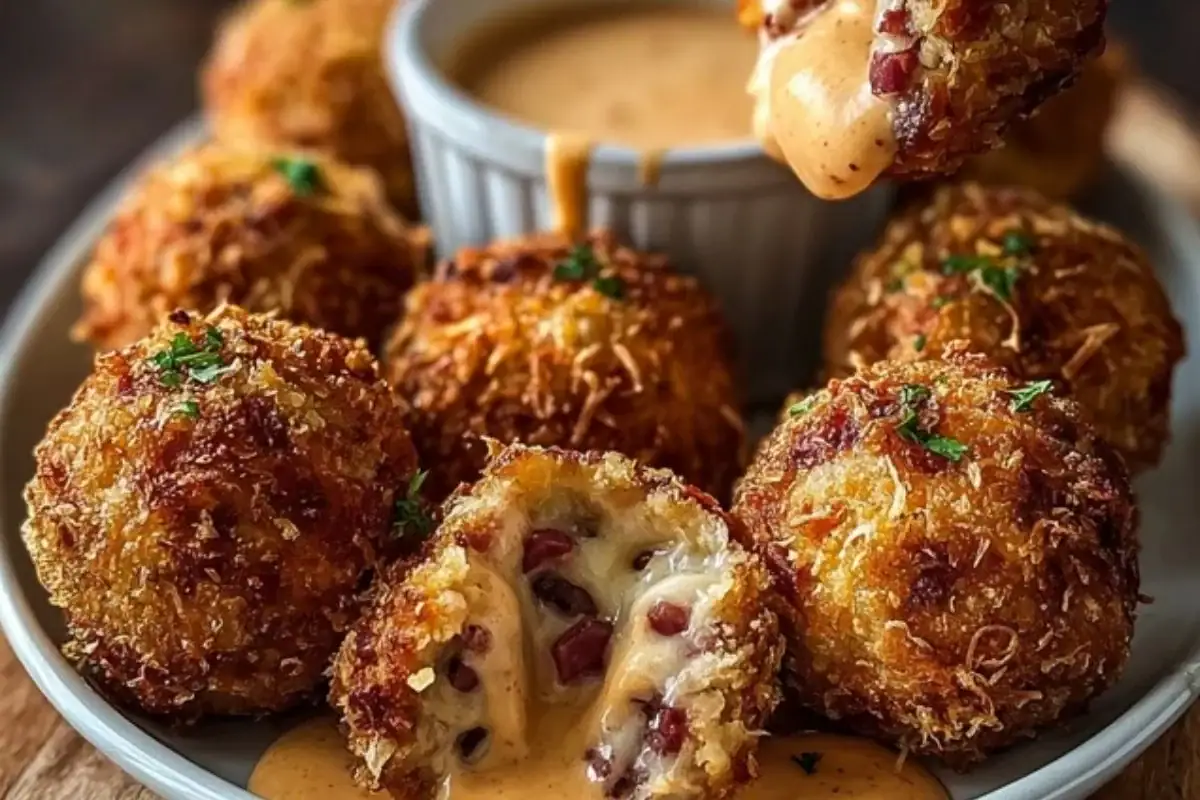 Reuben Balls with Spicy Thousand Island Dipping Sauce 1