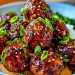 Sticky Korean BBQ Meatballs with Gochujang Glaze 2