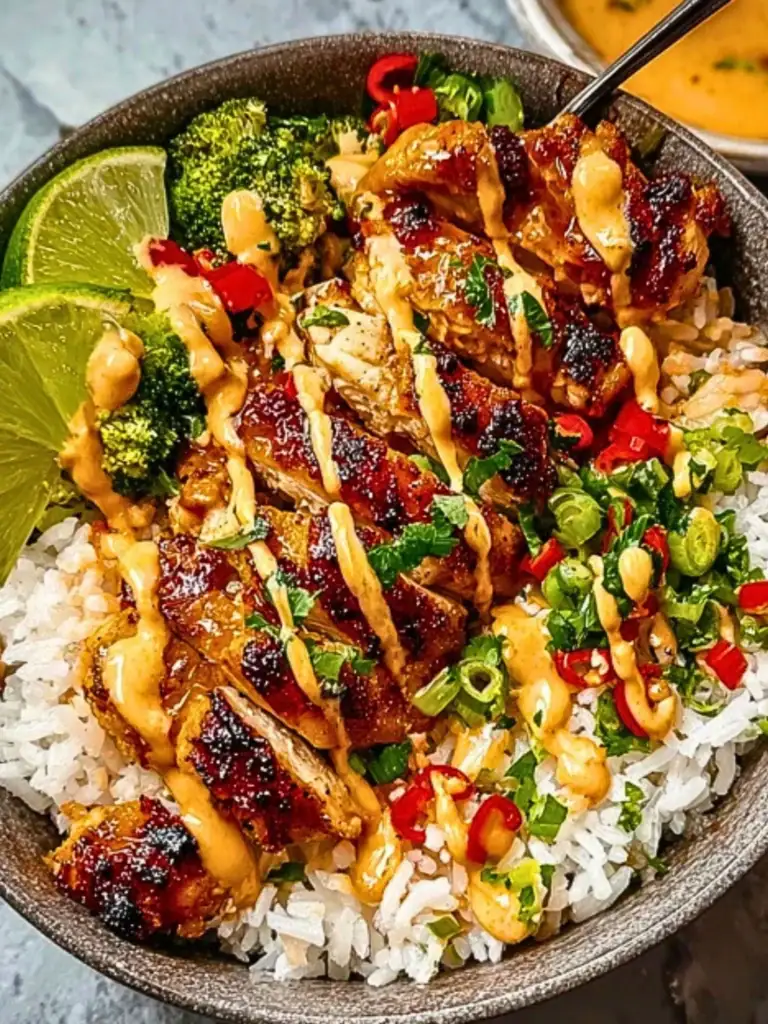 Sweet Chili Chicken Bowl with Coconut Lime Drizzle 2
