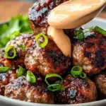 Tender Korean BBQ Meatballs with Spicy Mayo Dip 1
