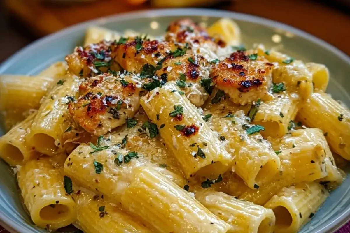 The Best Creamy Garlic Butter Chicken Rigatoni Recipe 1