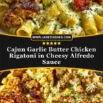 Cajun Garlic Butter Chicken Rigatoni in Cheesy Alfredo Sauce Pin (1)
