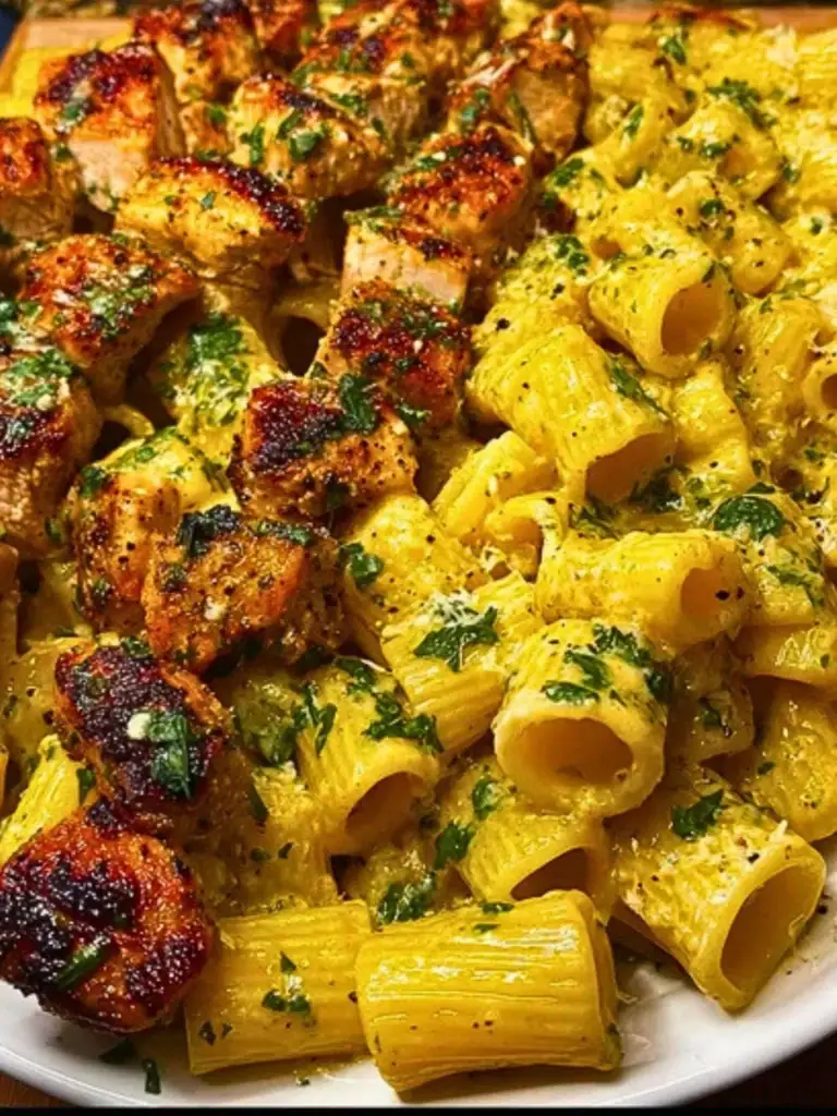 Cheesy Rigatoni with Garlic Parmesan Chicken 2