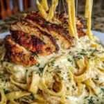 Creamy Cajun Chicken Fettuccine with Garlic Mozzarella Cheese Sauce 1