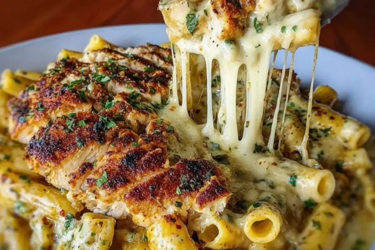 Creamy Cajun Chicken Rigatoni with Garlic Mozzarella Sauce 1