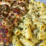 Creamy Garlic Parmesan Chicken with Cheesy Penne Pasta 1