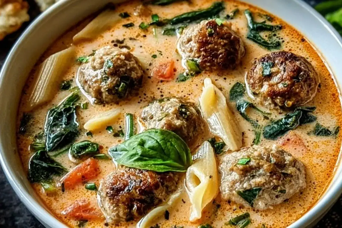 Creamy Italian Meatball Soup 1