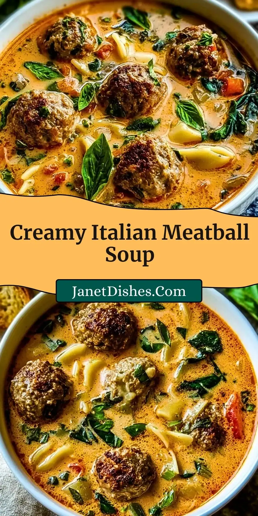 Creamy Italian Meatball Soup Pin 2