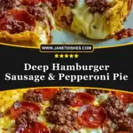 Deep Hamburger Sausage & Pepperoni Pie Pin 1