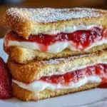 Fried Strawberry Cheesecake Sandwiches 1