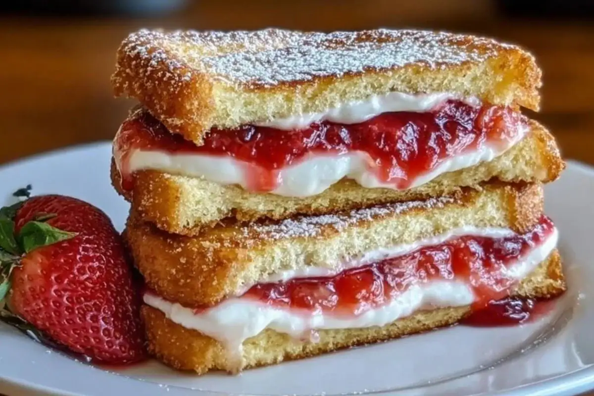 Fried Strawberry Cheesecake Sandwiches 1