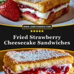 Fried Strawberry Cheesecake Sandwiches Pin 1