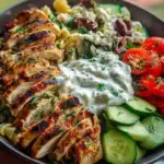 Grilled Chicken Greek Salad with Tzatziki 1