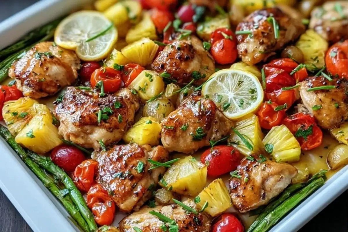 Hawaiian Chicken Sheet Pan 1