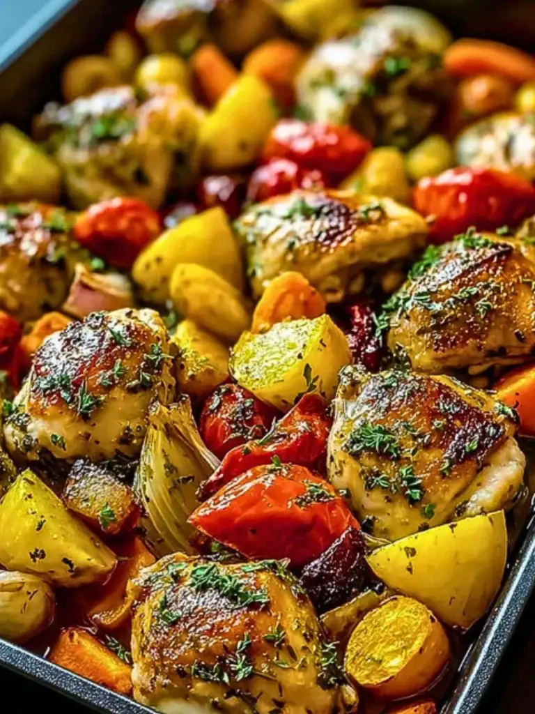 Insanely Good One-Pan Herb Chicken & Roasted Veggie Bake 2