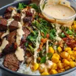 Korean BBQ Beef Bowl with Corn & Creamy Sauce 1