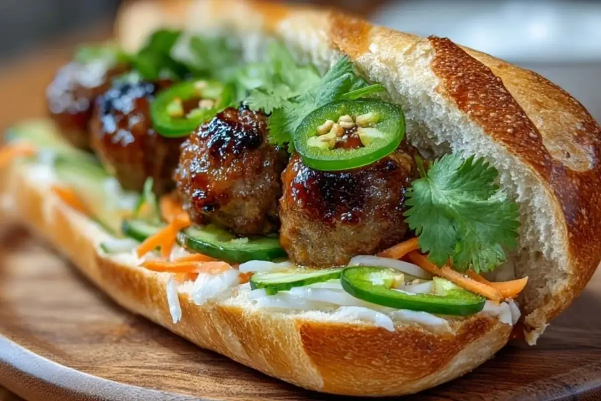 Korean BBQ Meatball Banh Mi 1