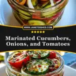 Marinated Cucumbers, Onions, and Tomatoes Pin 1