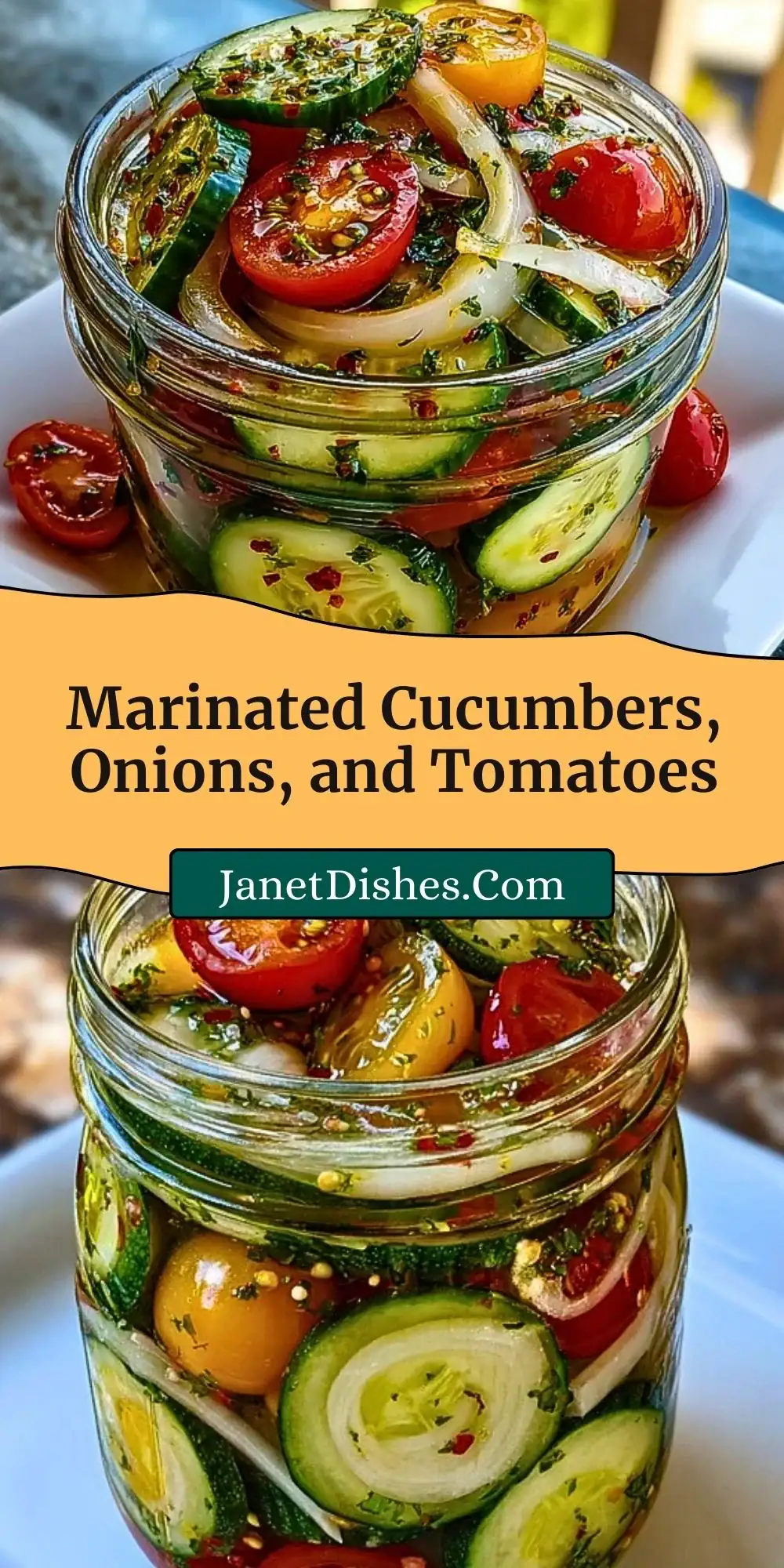 Marinated Cucumbers, Onions, and Tomatoes Pin 2