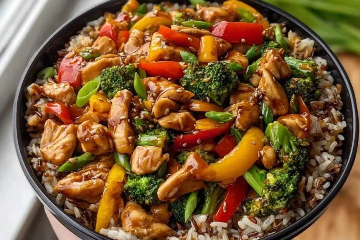Next-Level Teriyaki Chicken Stir-Fry with Rainbow Veggies & Wild Rice 1