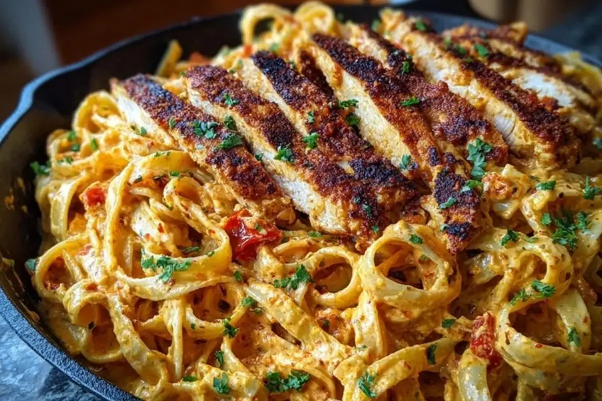 One-Pan Creamy Sweet and Spicy Cajun Chicken Pasta 1