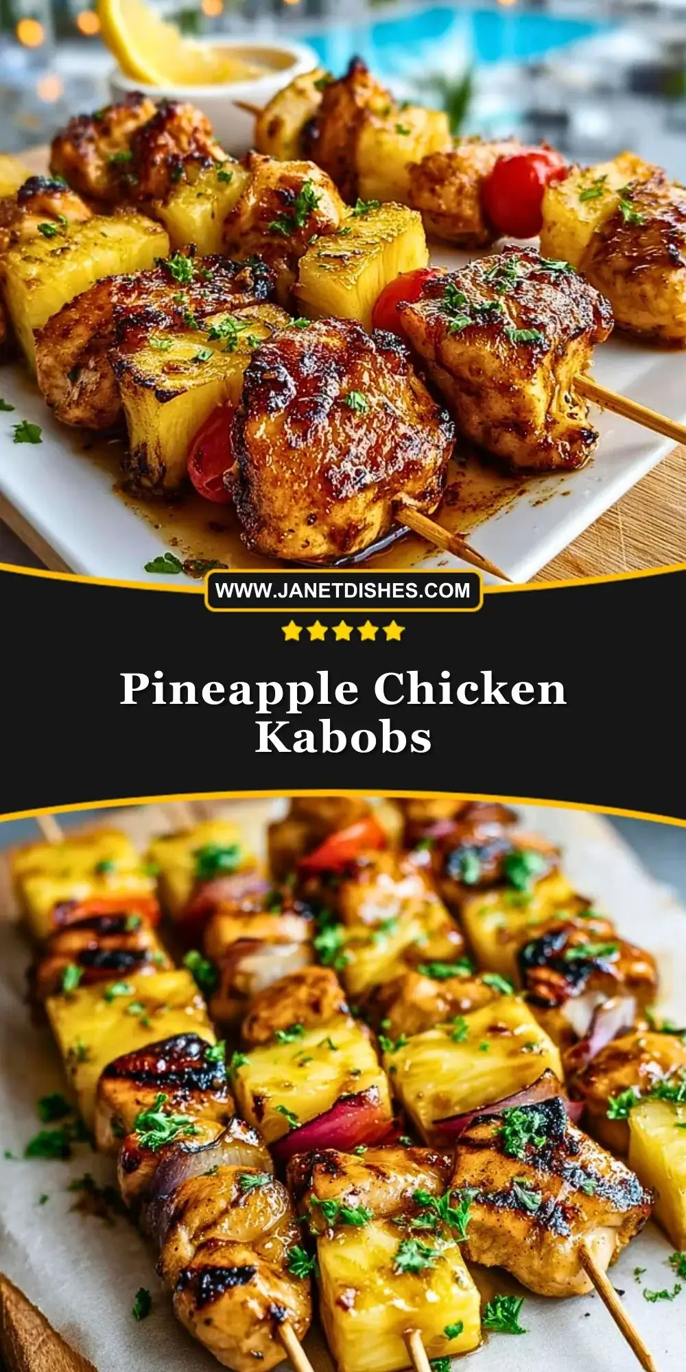 Pineapple Chicken Kabobs Pin 1
