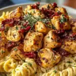 Tuscan Garlic Chicken Bites & Sun-Dried Tomato Cajun Alfredo Pasta 1