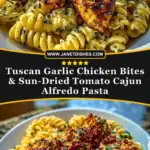Tuscan Garlic Chicken Bites & Sun-Dried Tomato Cajun Alfredo Pasta Pin